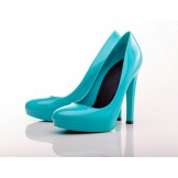 Aqua Blue Stiletto High Heels - Jelly Shoes