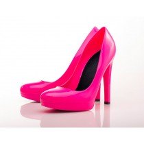 Hot Pink Stiletto High Heels - Jelly Shoes