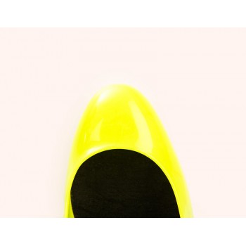 Neon Yellow Stiletto High Heels - Jelly Shoes